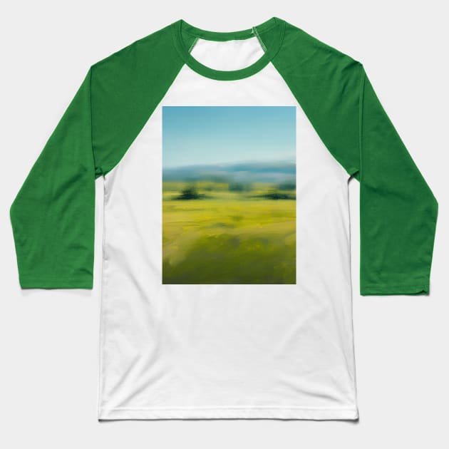 Brushstrokes of Grassland Baseball T-Shirt by The Brushstrokes Boutique